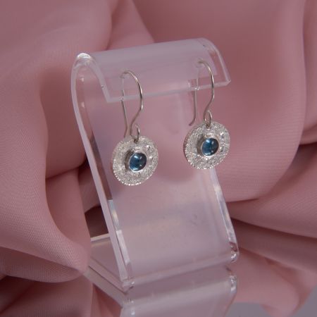 Silber Ohrhnger mit Blautopas London Blue